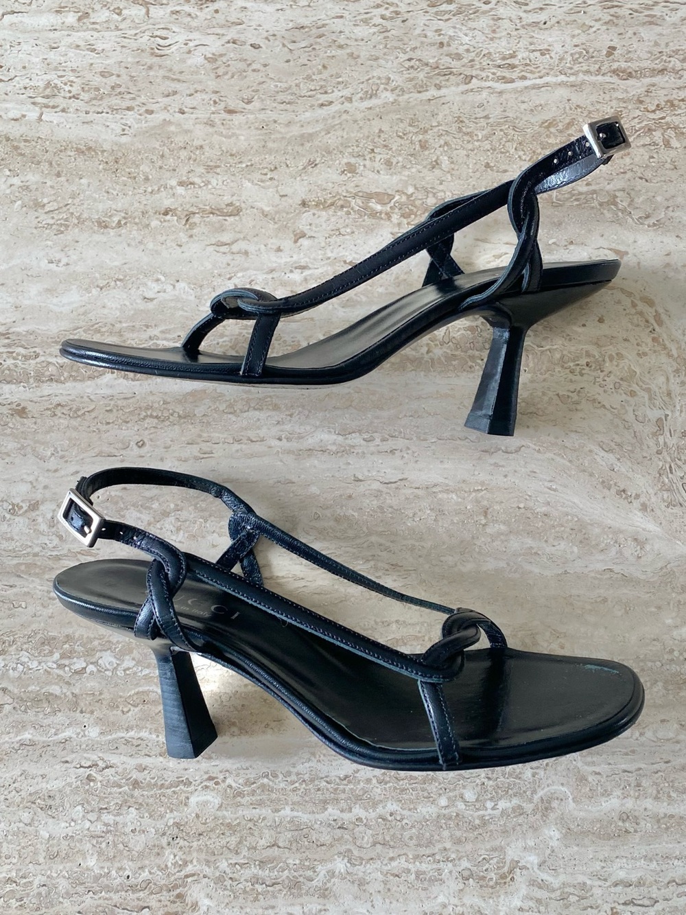 Vintage Gucci Tom Ford-era Twist Slingback Sandal Heels - Picture 4 of 12